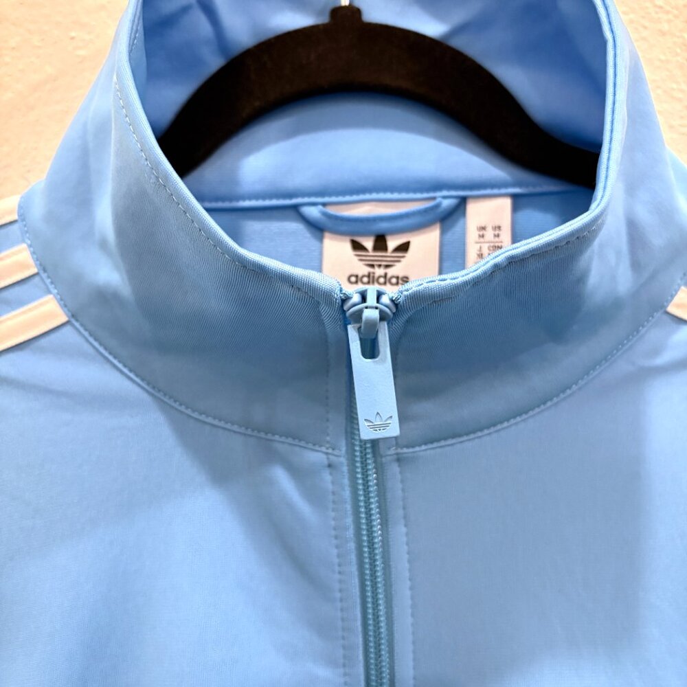 NWT Adidas Originals Firebird Track Jacket Blue 3-Stripes Retro Top Men’s Medium - Picture 6 of 8